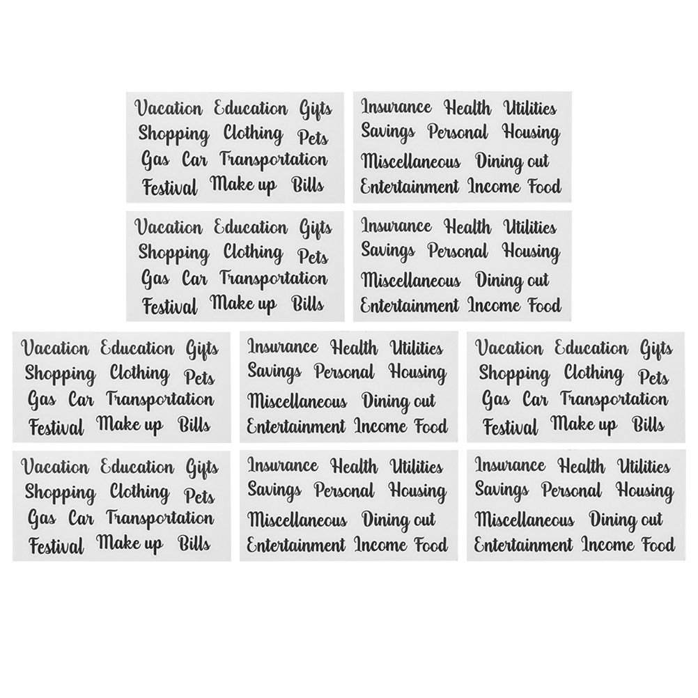 Letter Envelope Kraft - 5 conjuntos de etiquetas adesivas com