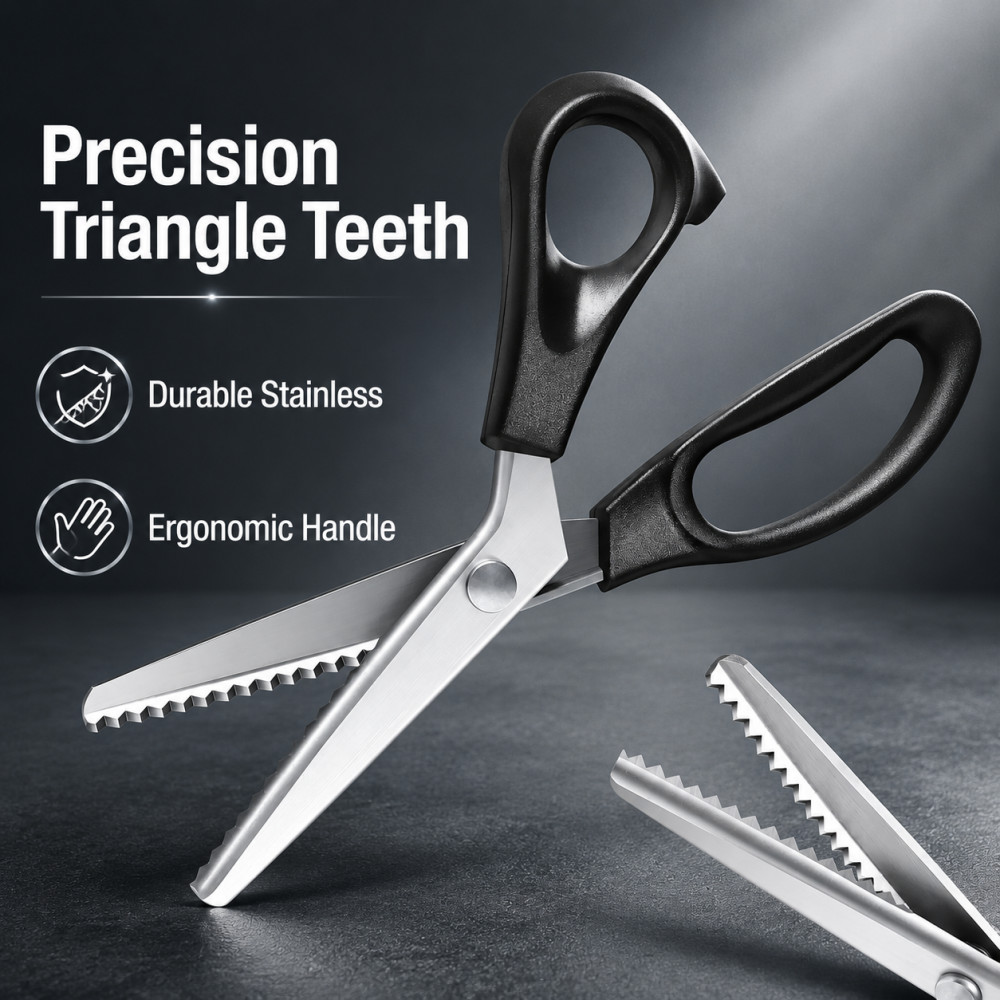 Scissors Stainless Craft - Tesoura de Picotar em Aço Inoxidável,