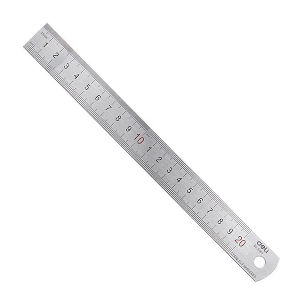 Stationery Office Supply Store - Deli 20cm régua reta de metal