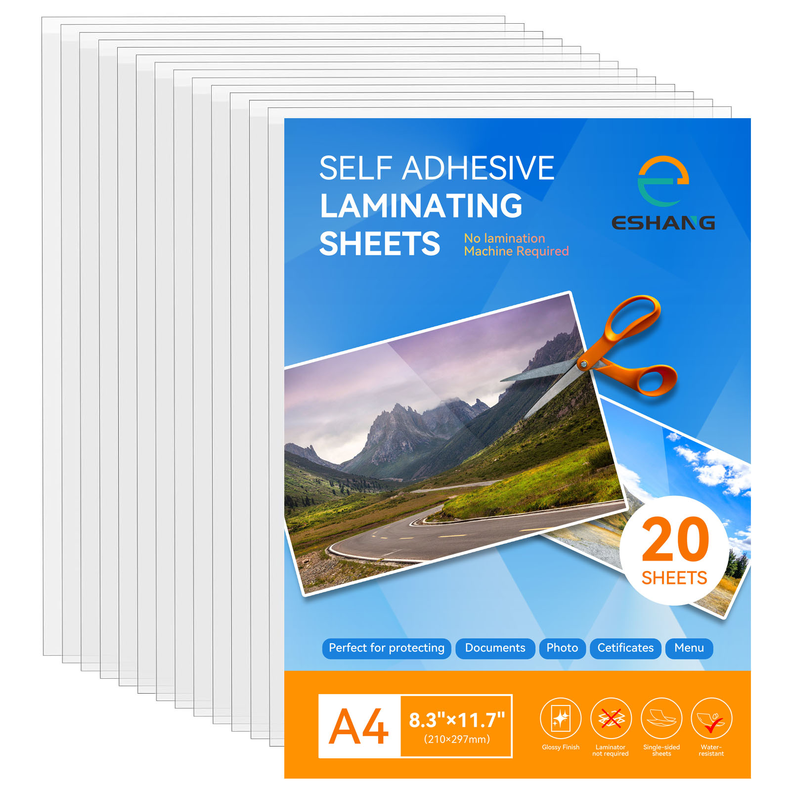 Document Laminator Pouch - ESHANG 20 folhas de laminação a