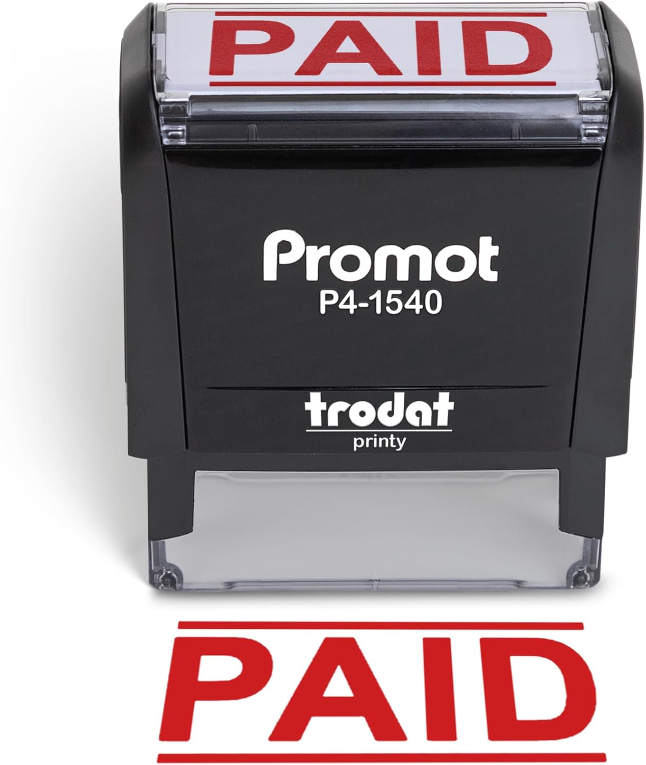 Self Inking Stamp - Carimbo Autoentintado Recarregável com Tinta Vermelha