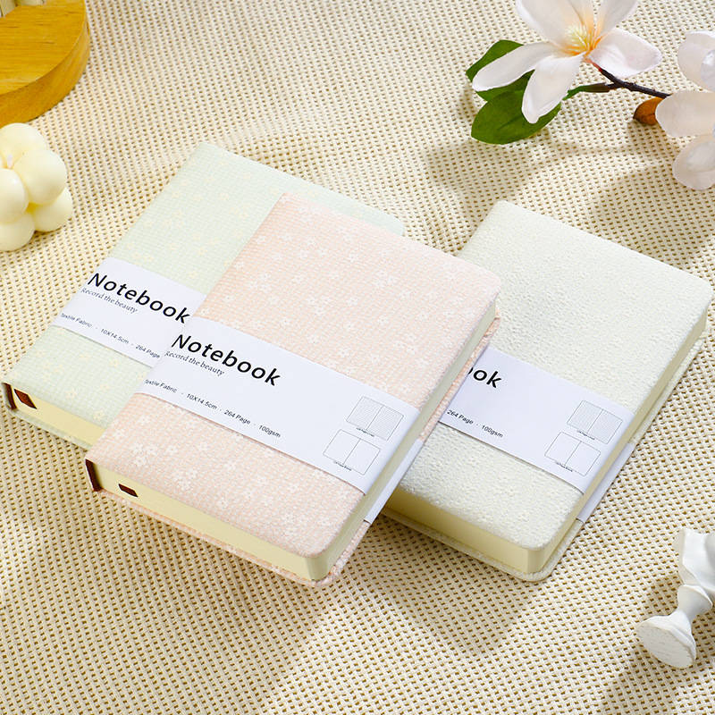Notebook Dotted A5 - Caderno Portátil A6 Pequeno de Pano