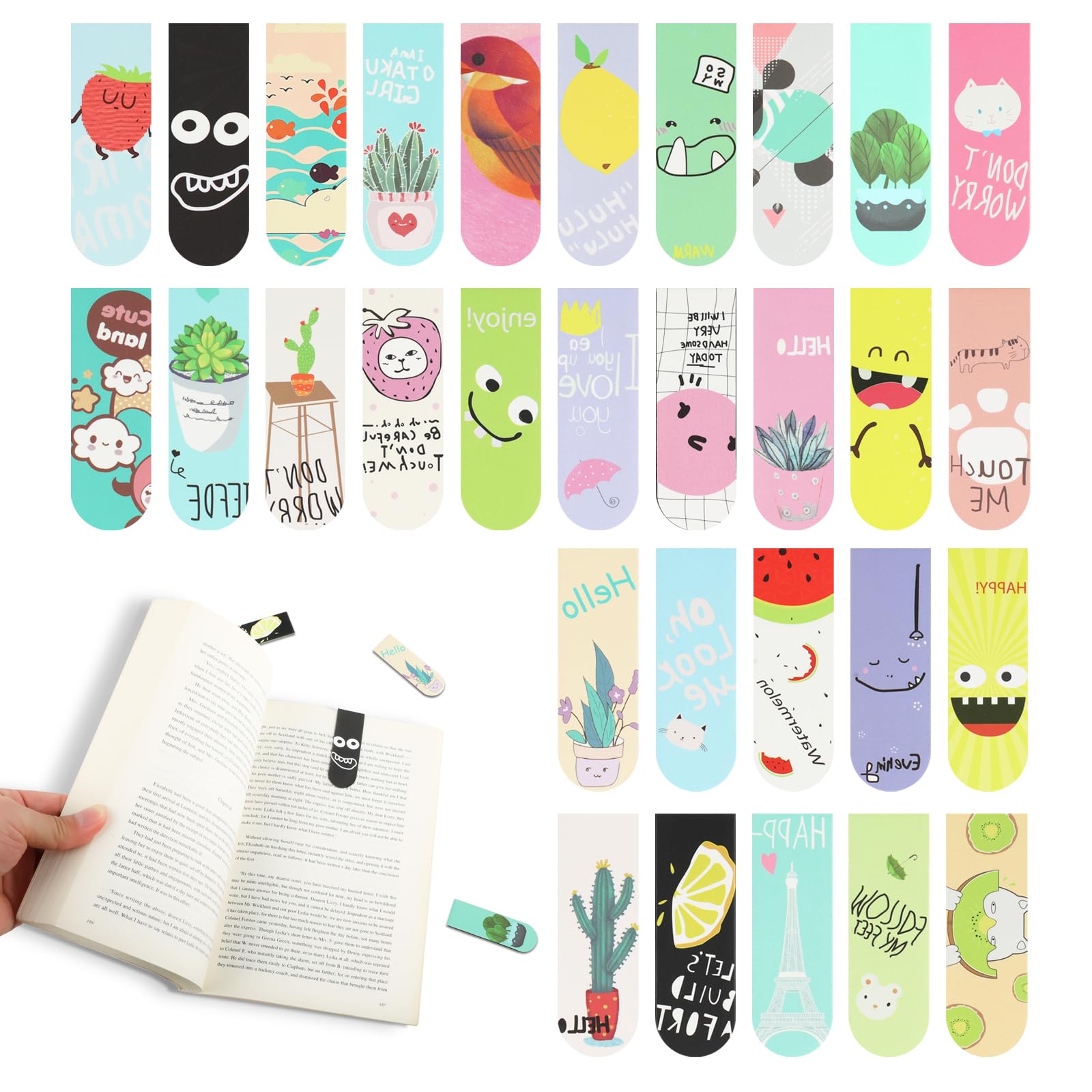 Bookmark Magnetic Clip - 18 pces/30 pces marcadores magnéticos para
