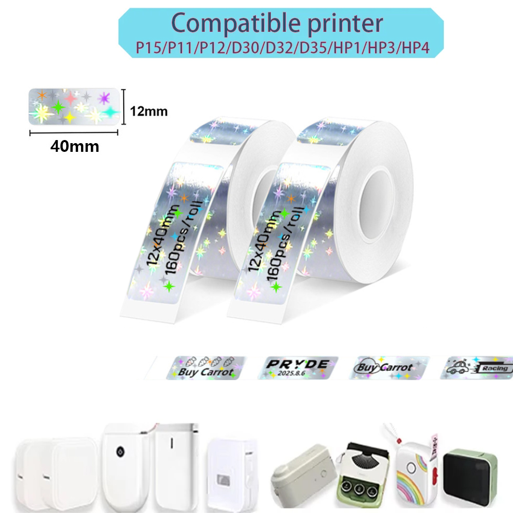 Label Printer Tape - Fita para fazer etiquetas p15, portátil,