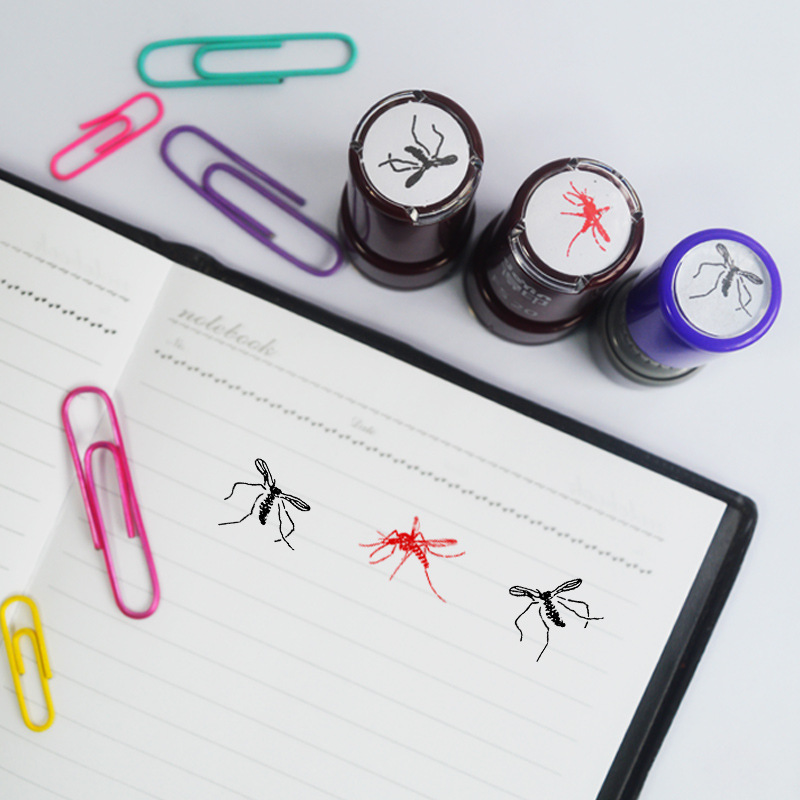 Self Inking Stamp - Carimbo Autoentintado com Padrão de Mosquito