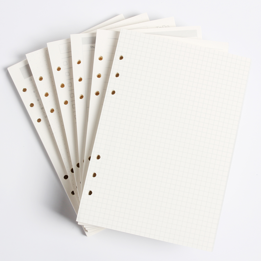 Notebook Dotted A5 - Clássico 6 furos fichário caderno núcleo
