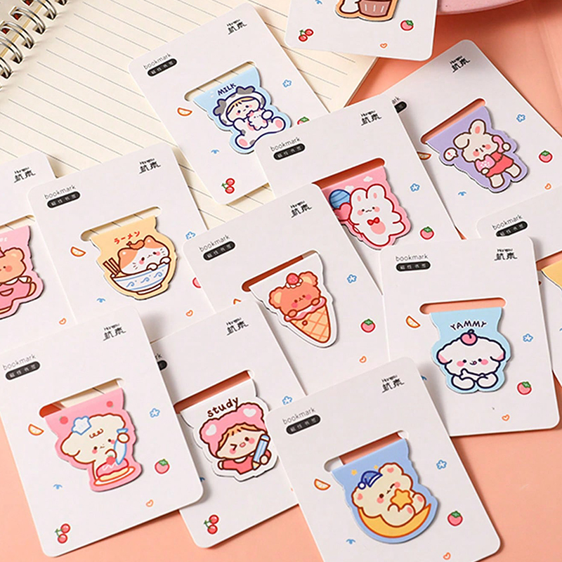 5 pçs bonito dos desenhos anim - Bookmark Magnetic Clip avaliação e preço