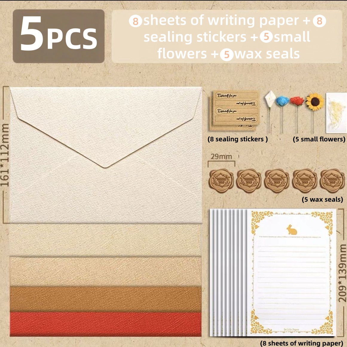 Conjunto de Envelopes com Text - Letter Envelope Kraft avaliação e preço