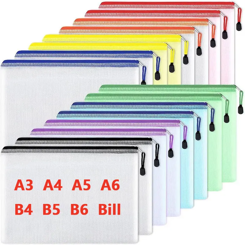 Bolsa de malha com zíper a3/a4 - Portfolio Folder Zip avaliação e preço