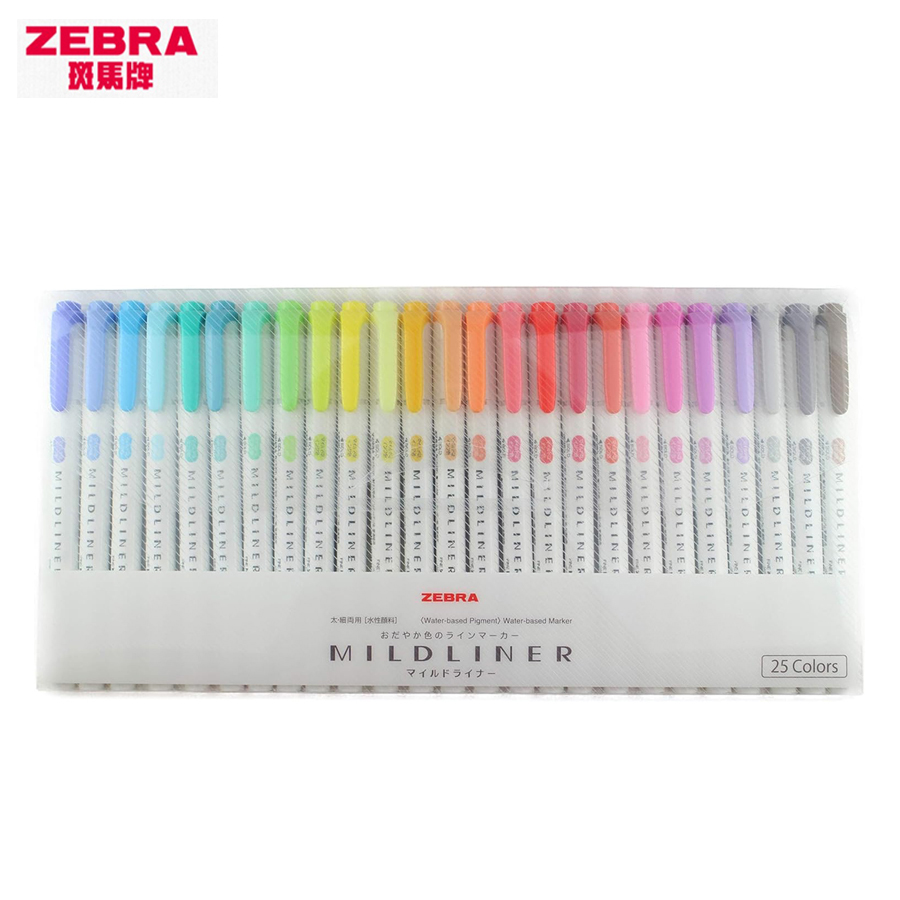 Zebra completa 35/25 cores mil - Zebra Pen Mildliner avaliação e preço