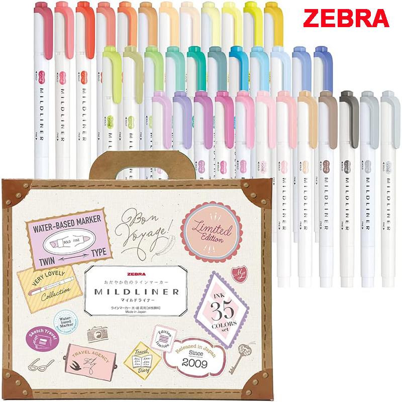 Zebra 25/35 cores mildliner co - Zebra Pen Mildliner avaliação e preço
