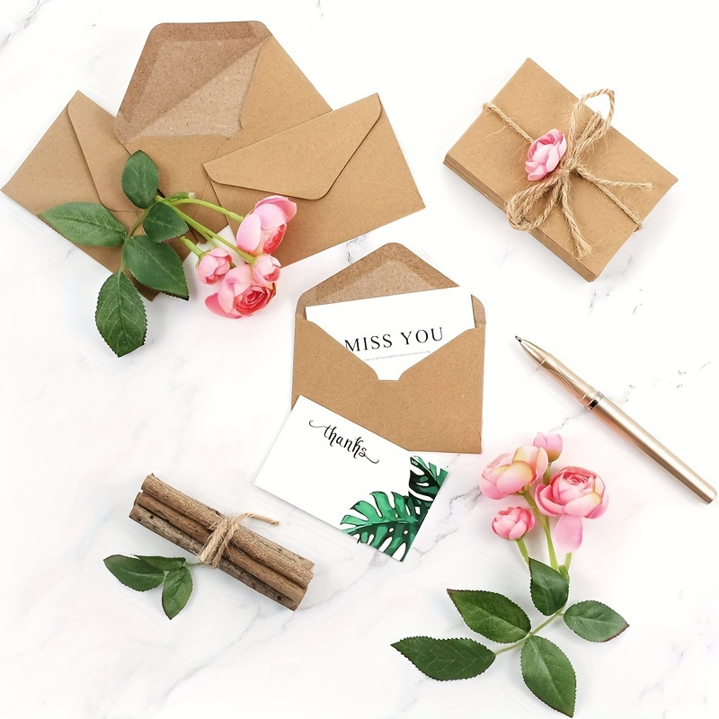 50/100 pçs envelopes de papel  - Letter Envelope Kraft avaliação e preço