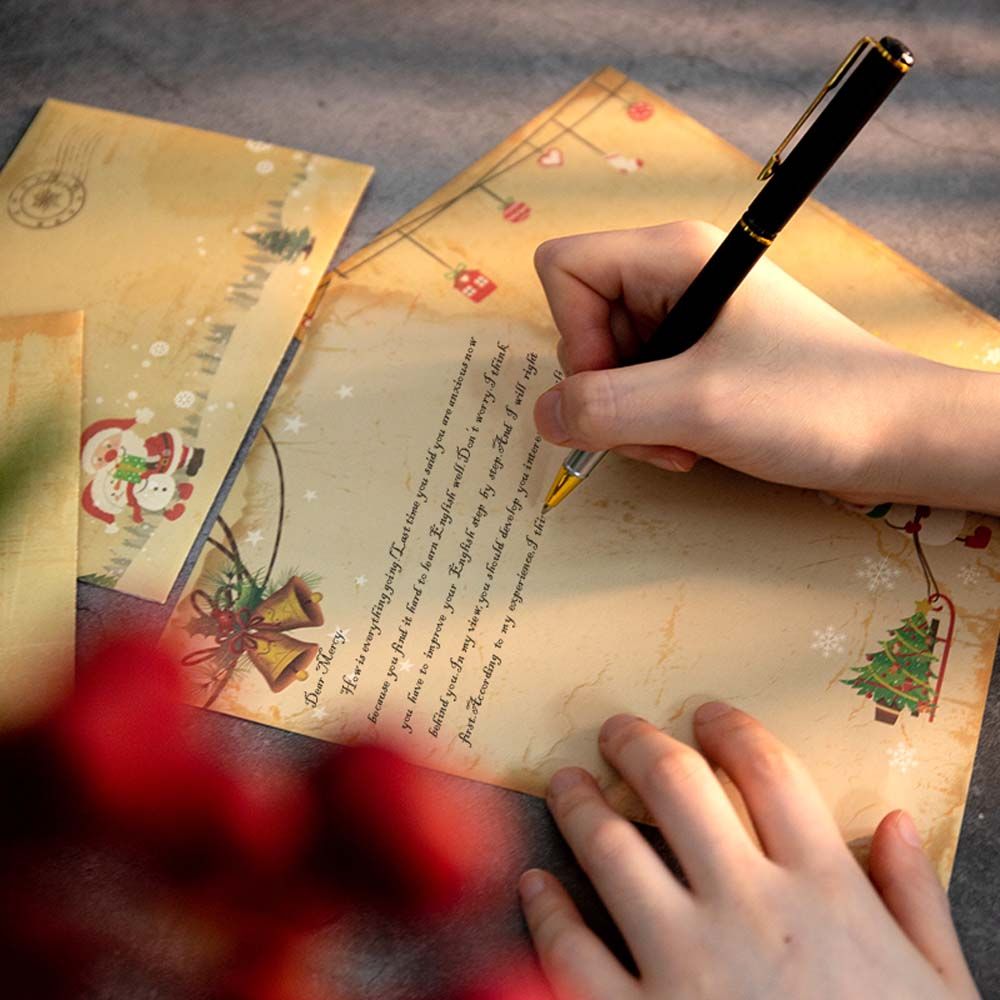 Diy vintage papai noel present - Letter Envelope Kraft avaliação e preço