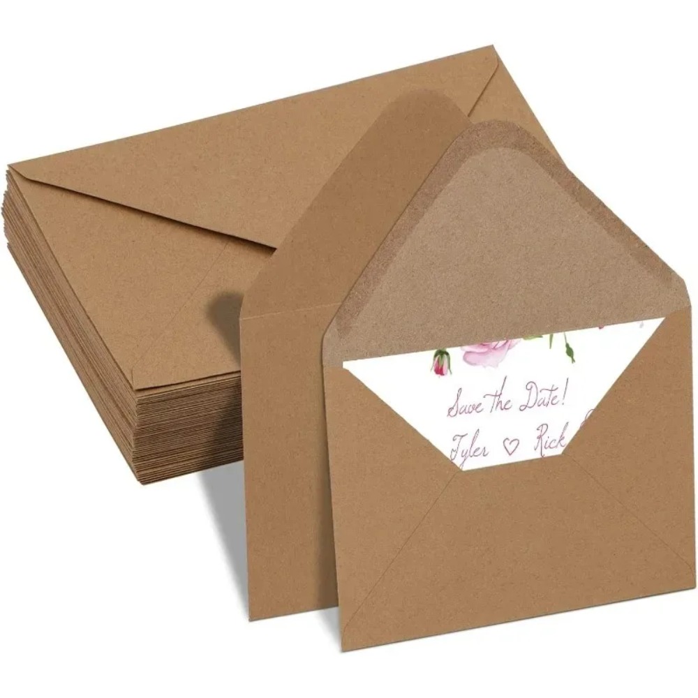 50 unidades de envelopes cláss - Letter Envelope Kraft avaliação e preço