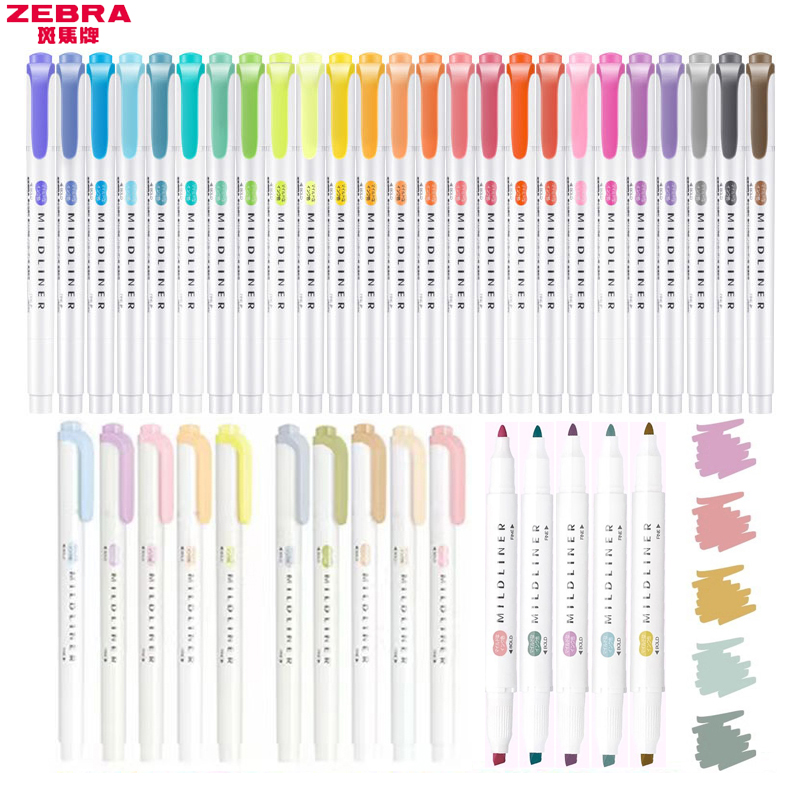 1/3 pçs zebra mildliner wkt7 c - Zebra Pen Mildliner avaliação e preço