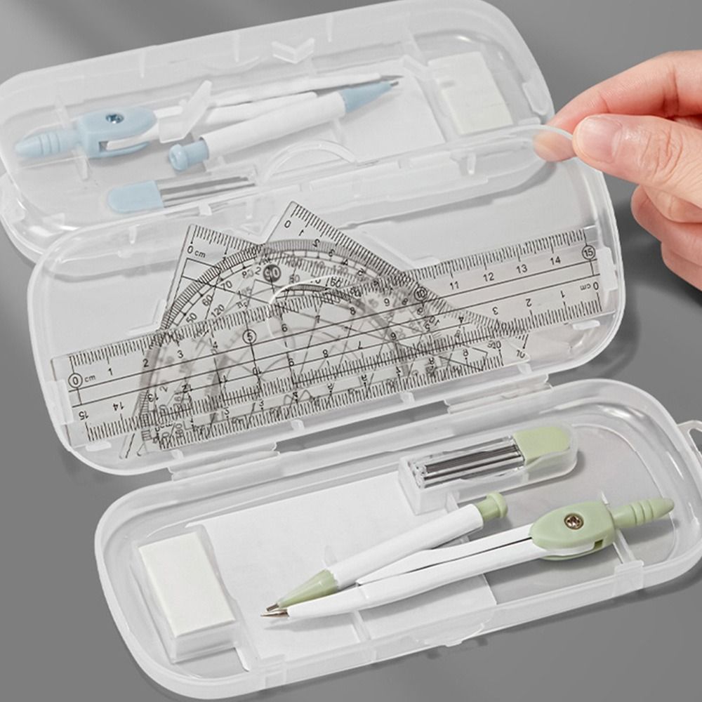 8 Pçs/set Régua de Plástico Co - Compass Geometry Set avaliação e preço