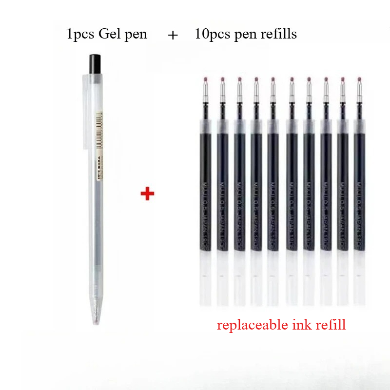 10 unidades de recargas para c - Muji Stationery Gel Pen avaliação e preço