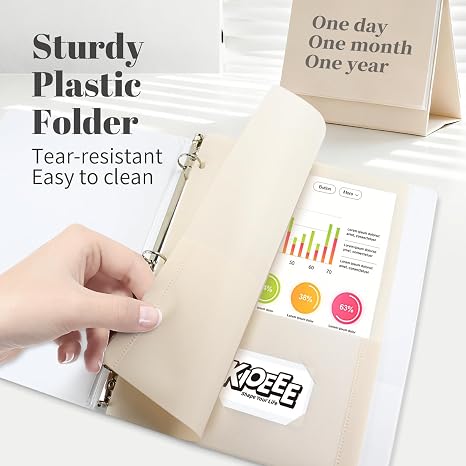 Pacote com 7 Pastas Plásticas  - Paper Punch 3 Hole avaliação e preço